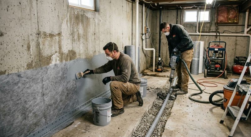 Basement Walls Waterproofing in Fredericksburg, VA